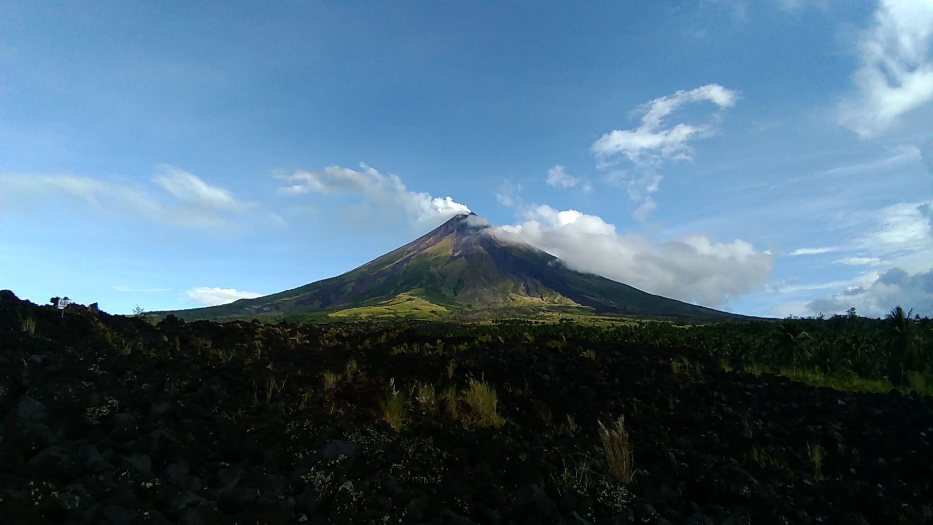 Standing right at the remnants of the 2006 eruption of Mt. Mayon is this breath taking view of the volcano