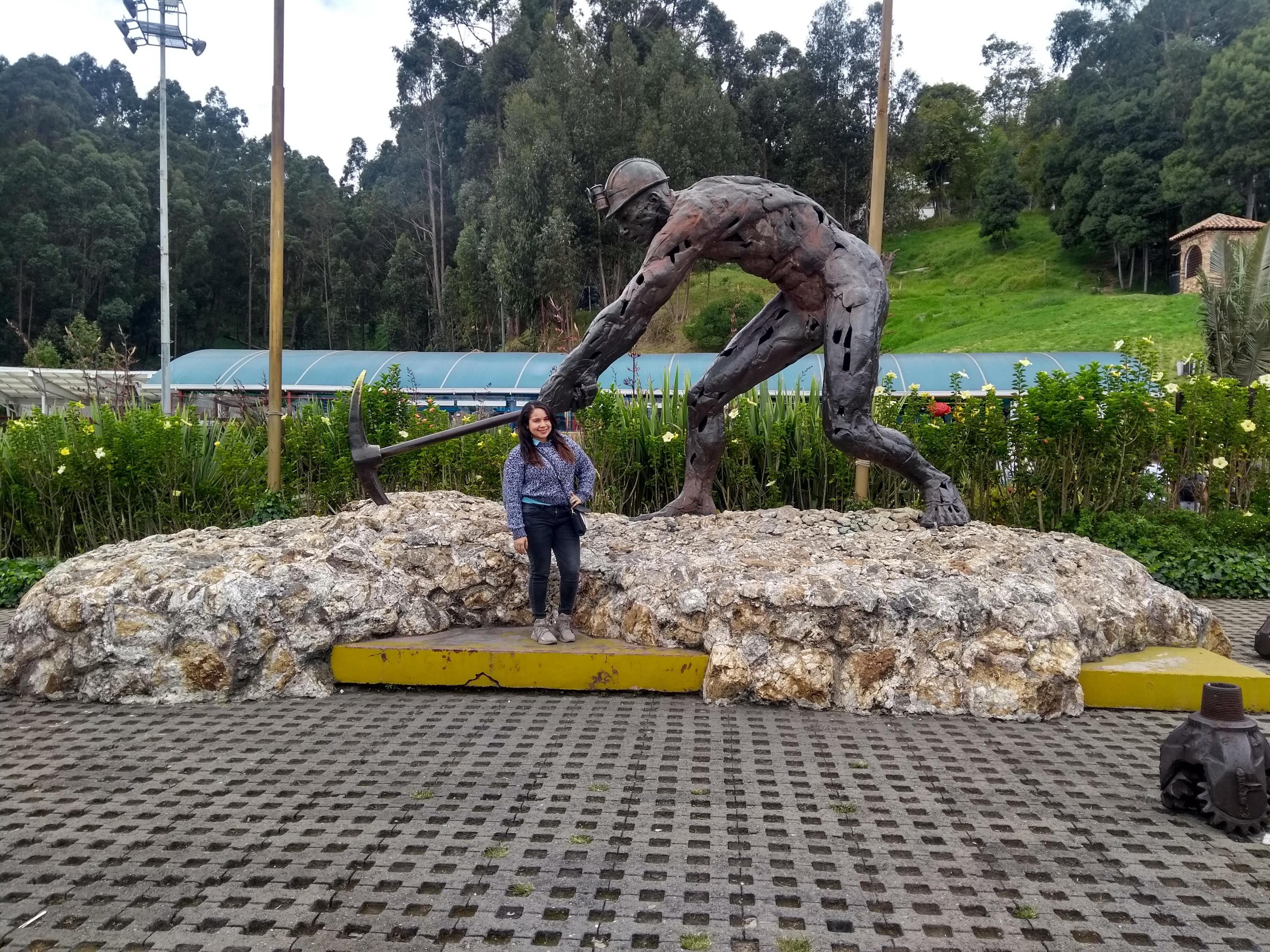 With the Salt Miner - Zipaquira, Colombia