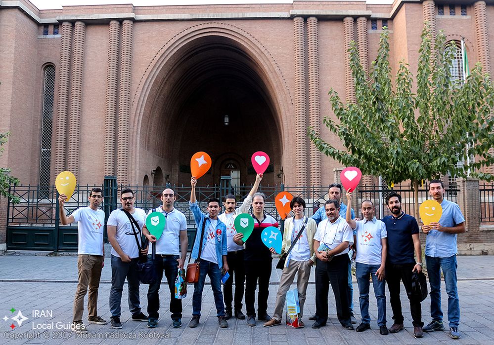 Me and a few of my amazing Local Guides friends in front of Iran National Museum