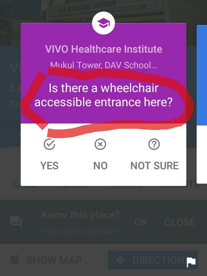 Common question for Wheelchair accessibilty
