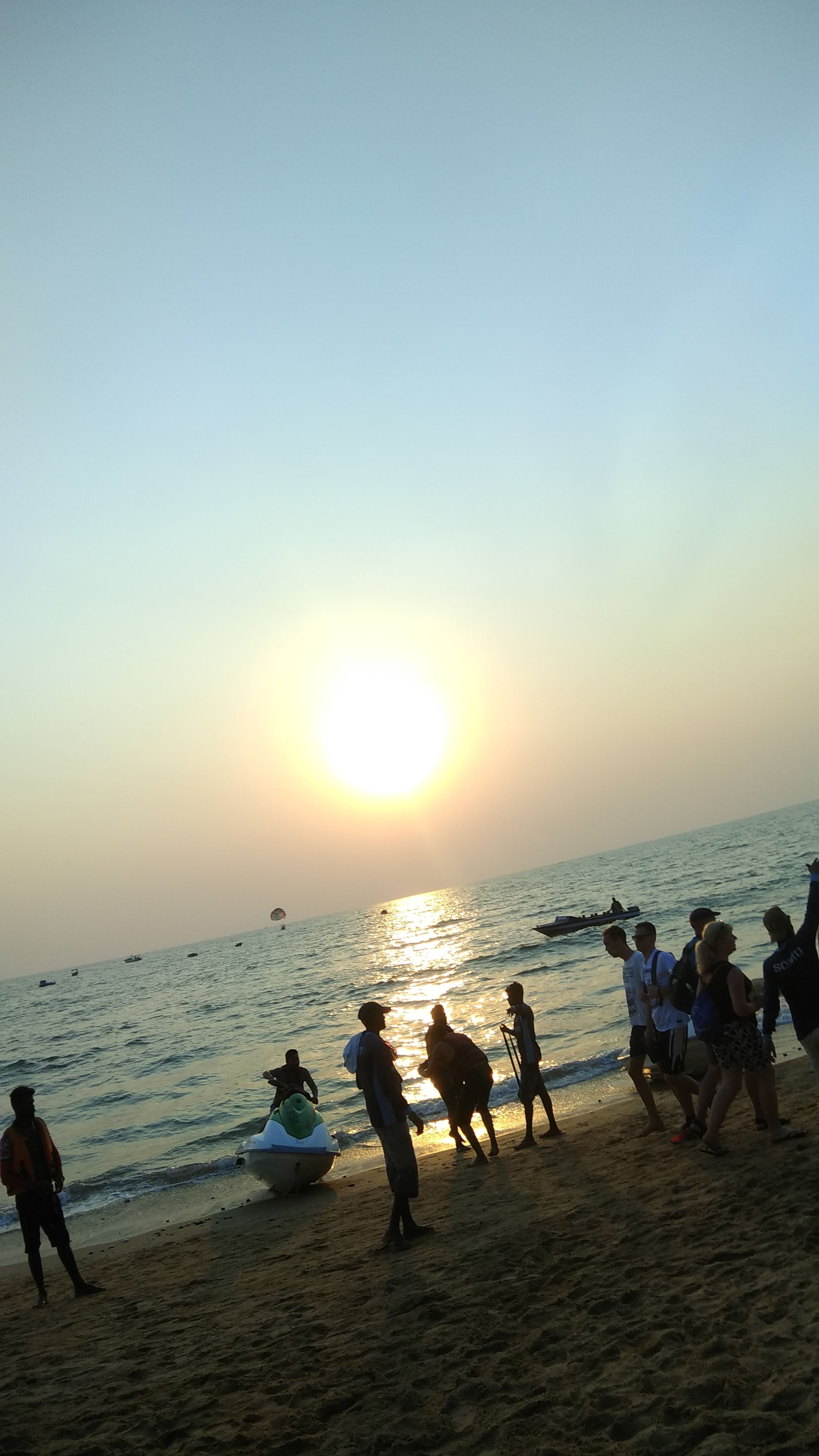Goa evening view at Candolim Beach.
