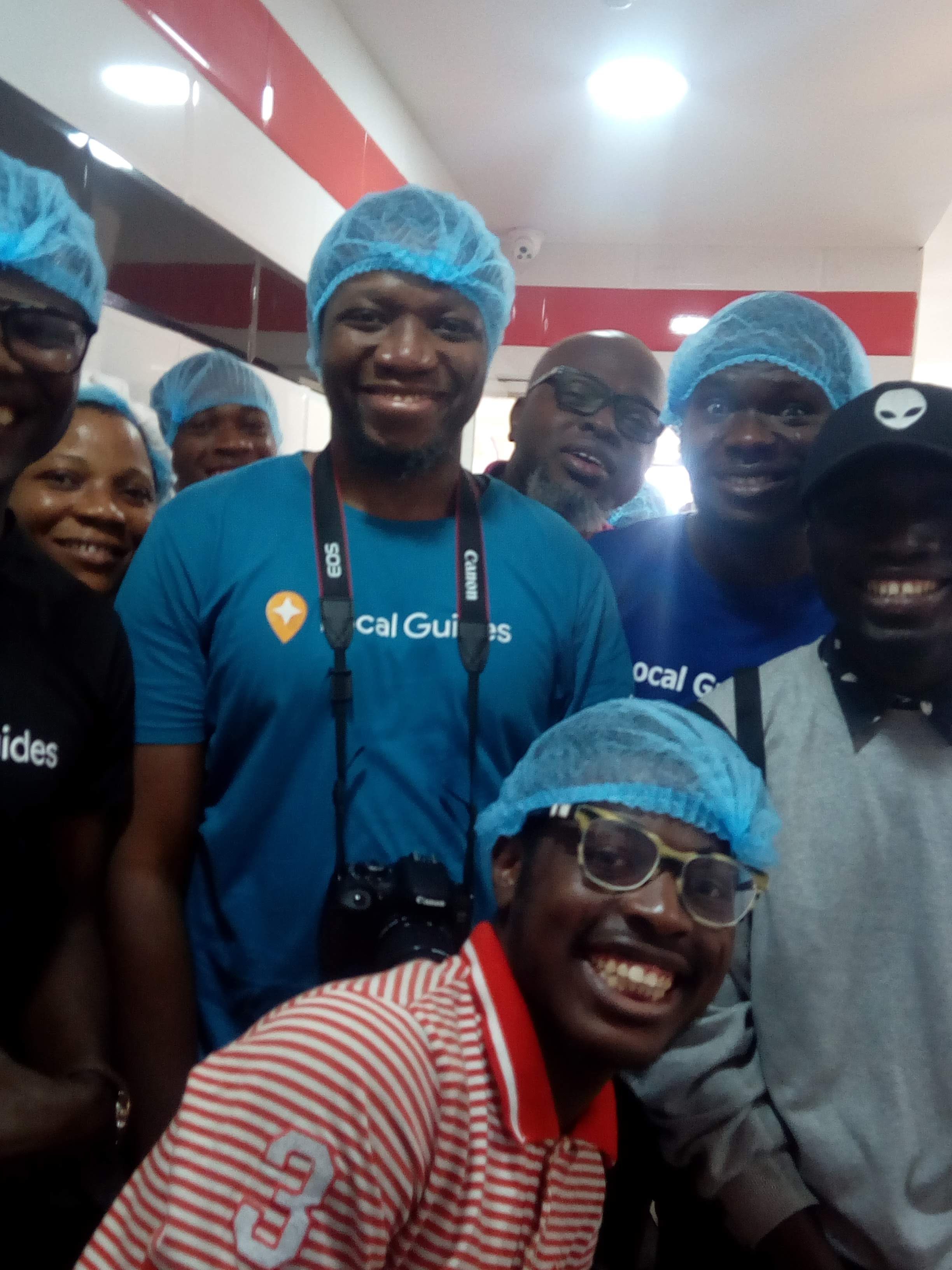 Members of Lagos Local Guides - in Chef cap