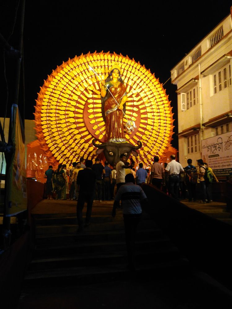 Goddess Durga, near South khagrabari Club