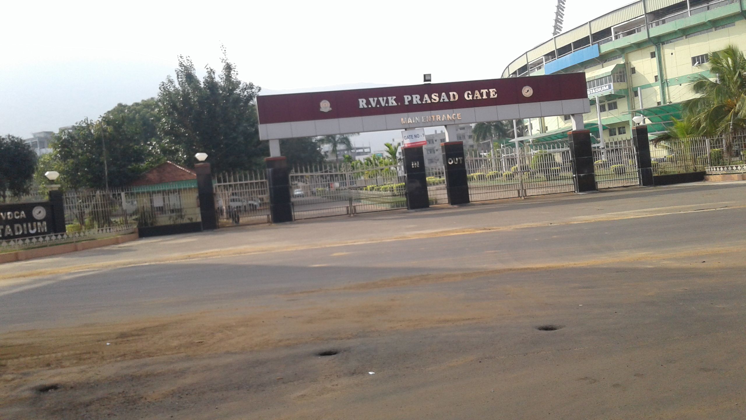 R.V.V.K. PRASAD GATE, Main Entrance,  Dr. Y. S. R.  ACA -VDCA CRICKET STADIUM, NH-5, PM Palem, Visakhapatnam, Andhra Pradesh, India -530041
