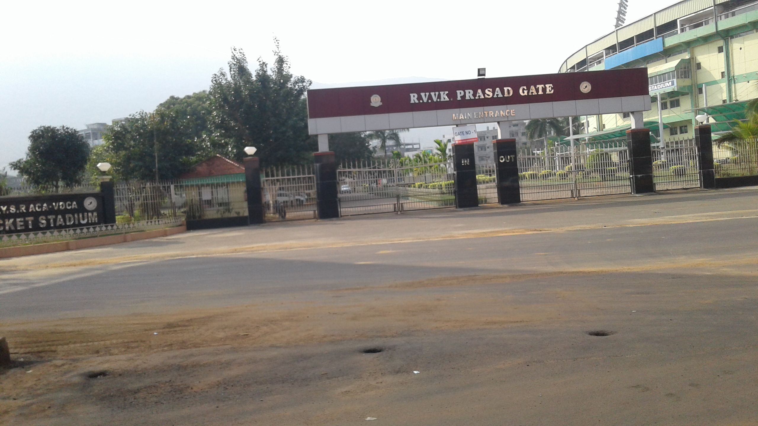 R.V.V.K. PRASAD GATE,  Main Entrance,  Dr. Y.S.R. ACA -VDCA CRICKET STADIUM, NH -5, PM Palem, Visakhapatnam, Andhra Pradesh, India - 530041