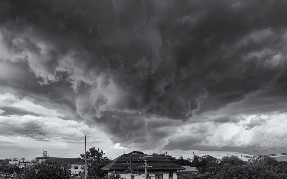 A storm descends on Chiang Rai  during rainy season 2017