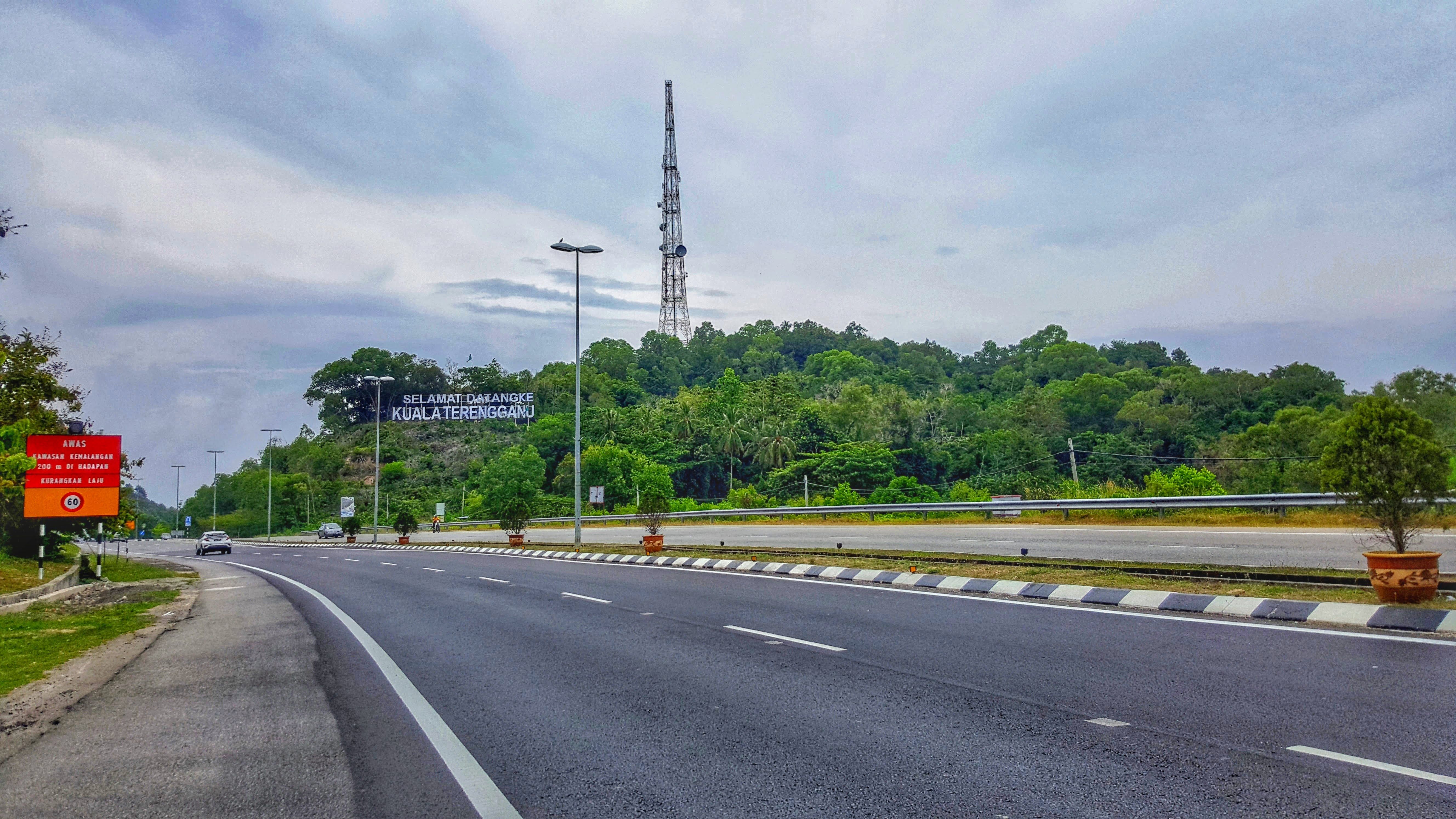 Welcome signage on highway entrance of Kuala Terengganu, Malaysia