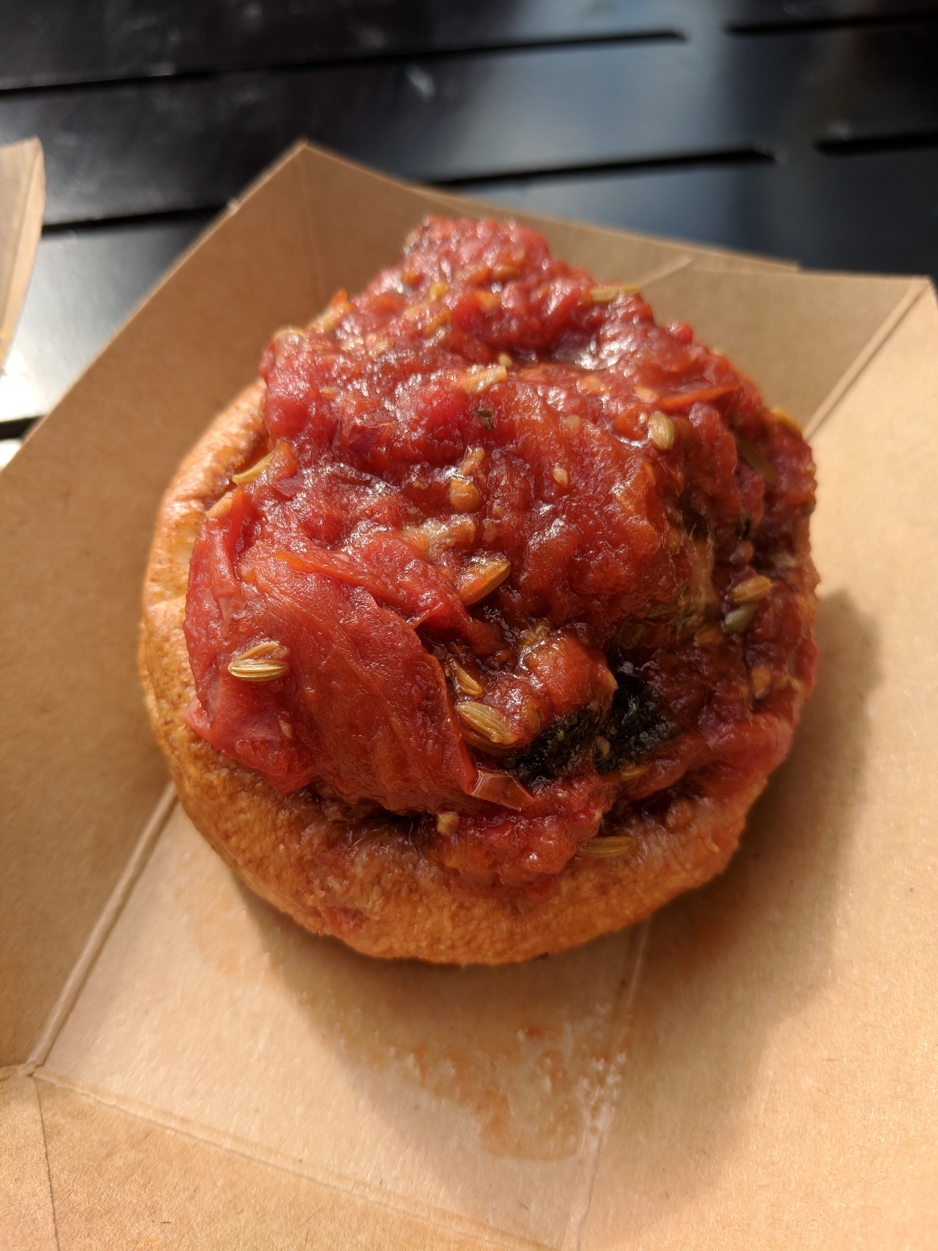 New Zealand: Lamb Meatball with Spicy Tomato Chutney