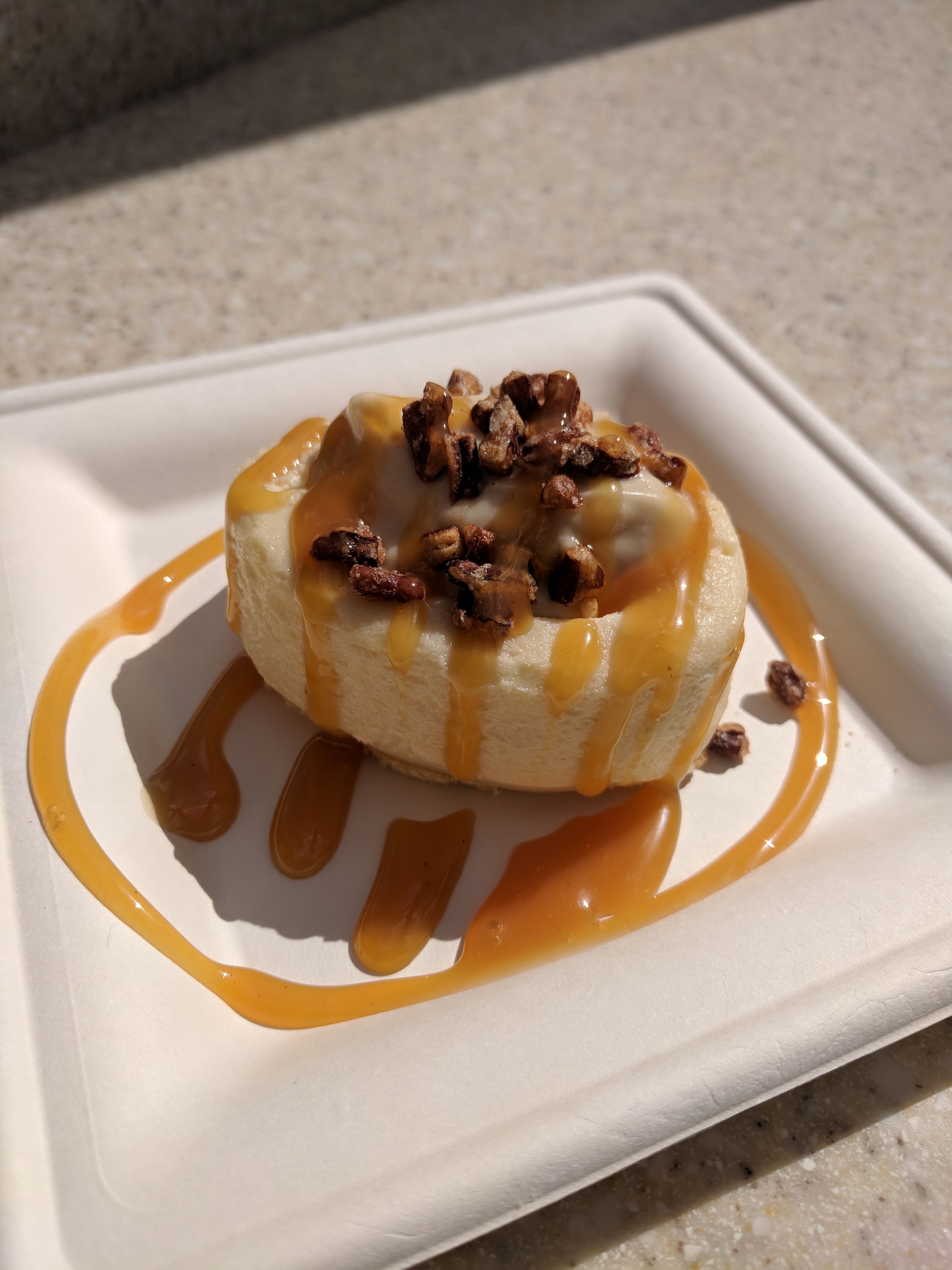 Cheese Studio: Maple Bourbon Boursin Cheesecake with Maple Bourbon Cream, Caramel and Pecan Crunch
