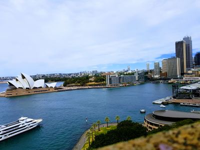 Looking back at Circular Quay from Sydney Harbour Bridge