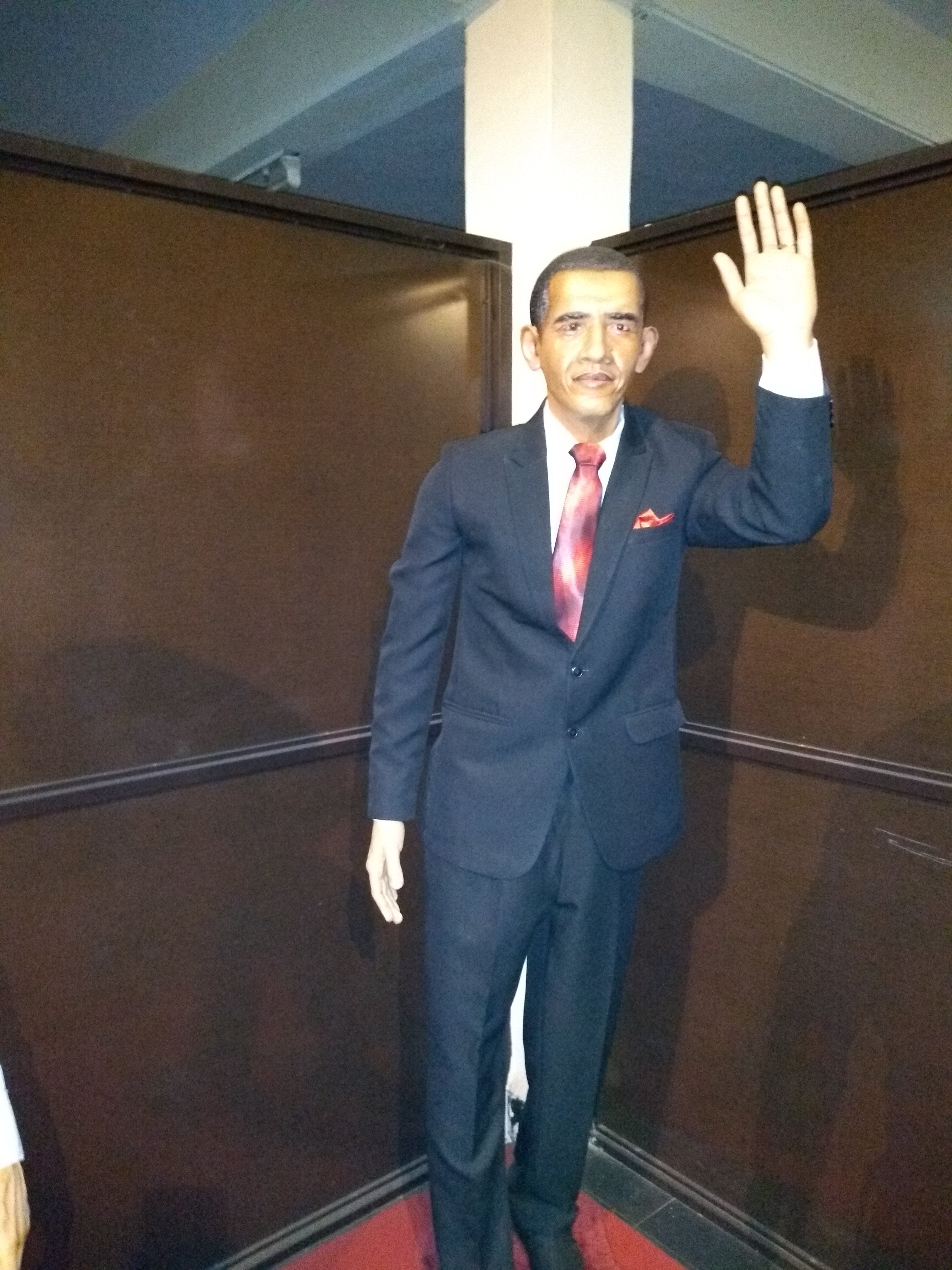 Mr Barack Obama, the 44 the US President  wax statue at Wax World Museum.