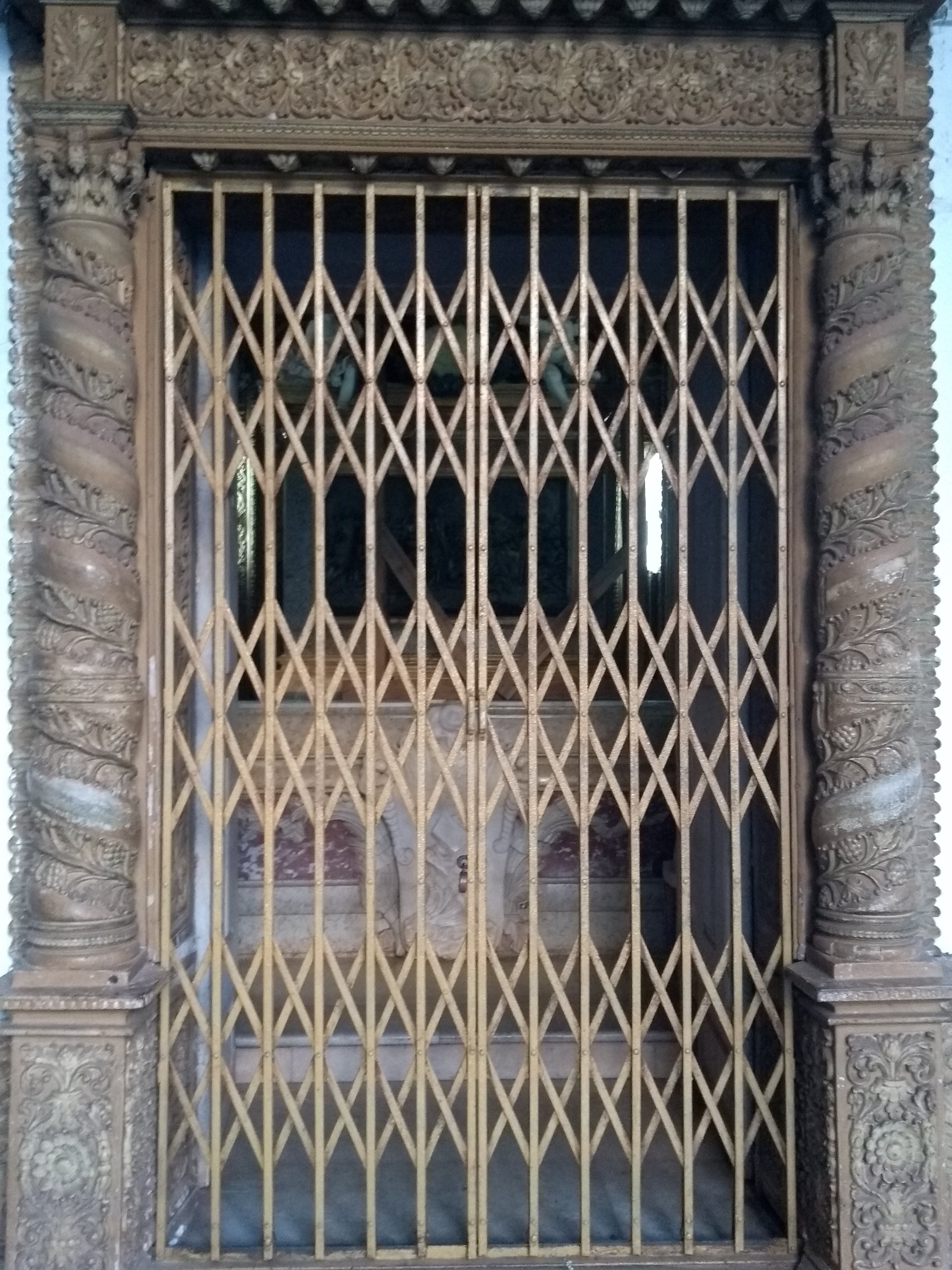 Decorated gate leading to St Francis Xavier's Coffin location.
