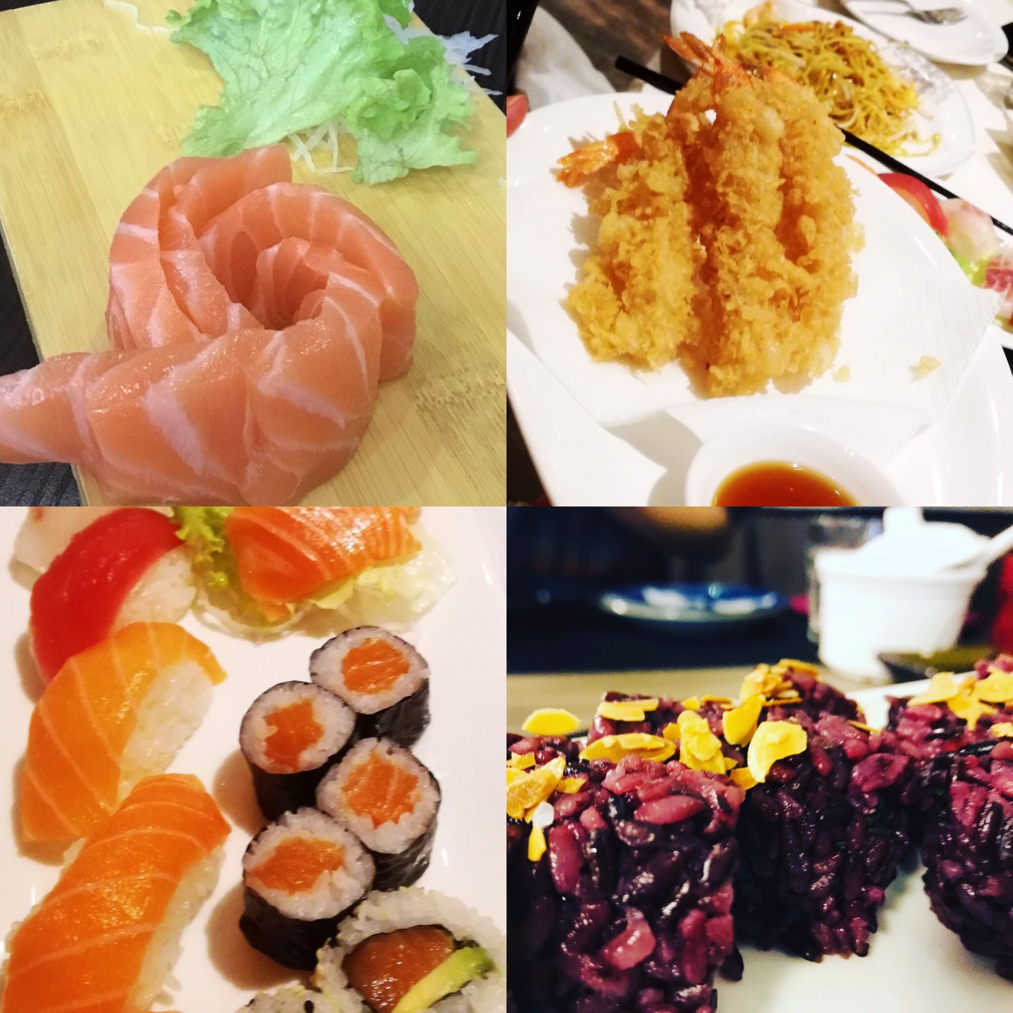 Sashimi, Tempura & Sushi Rolls (nigiri, hosomaki, futomaki)