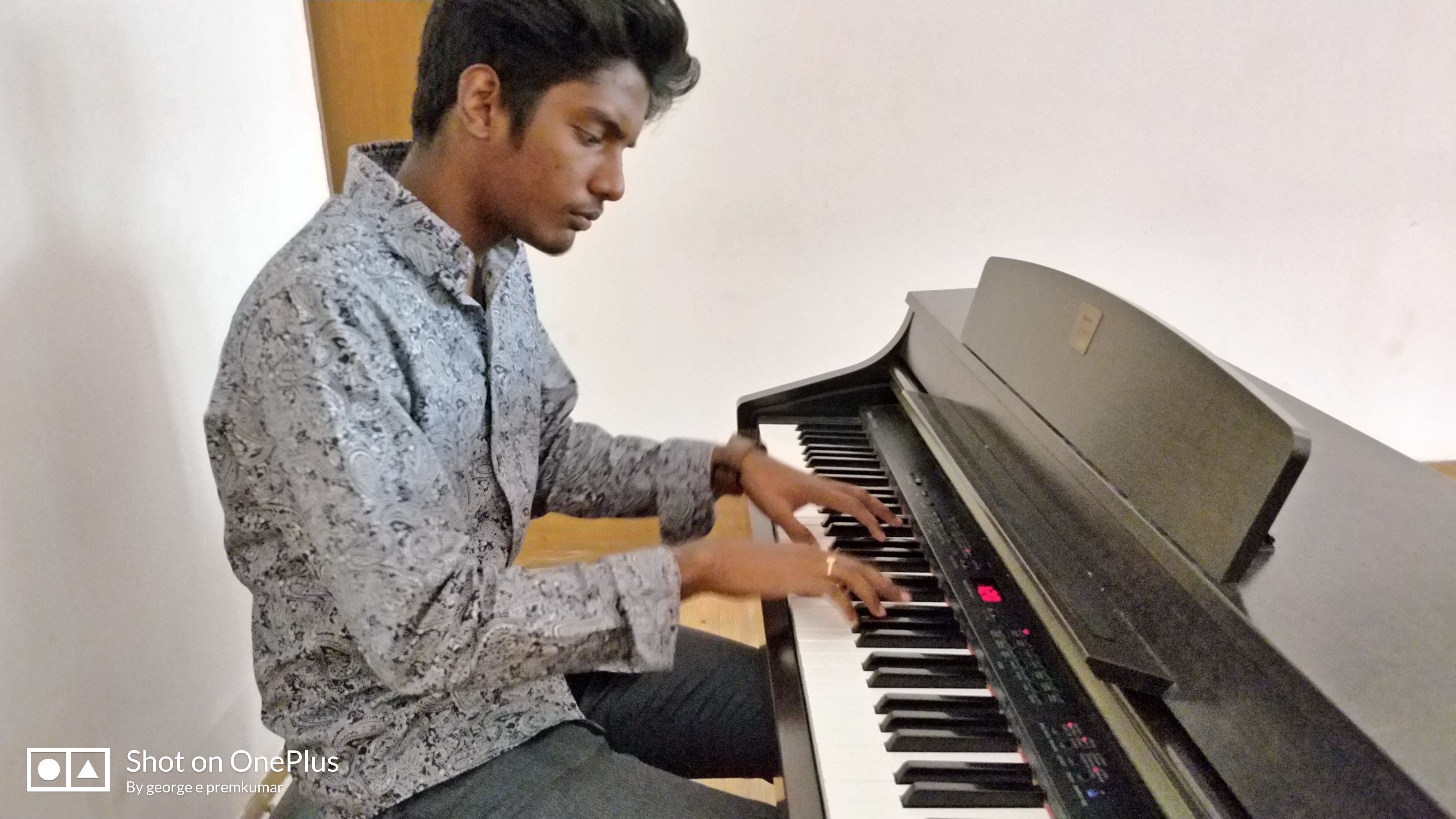 Anup Solomon, playing Piano
