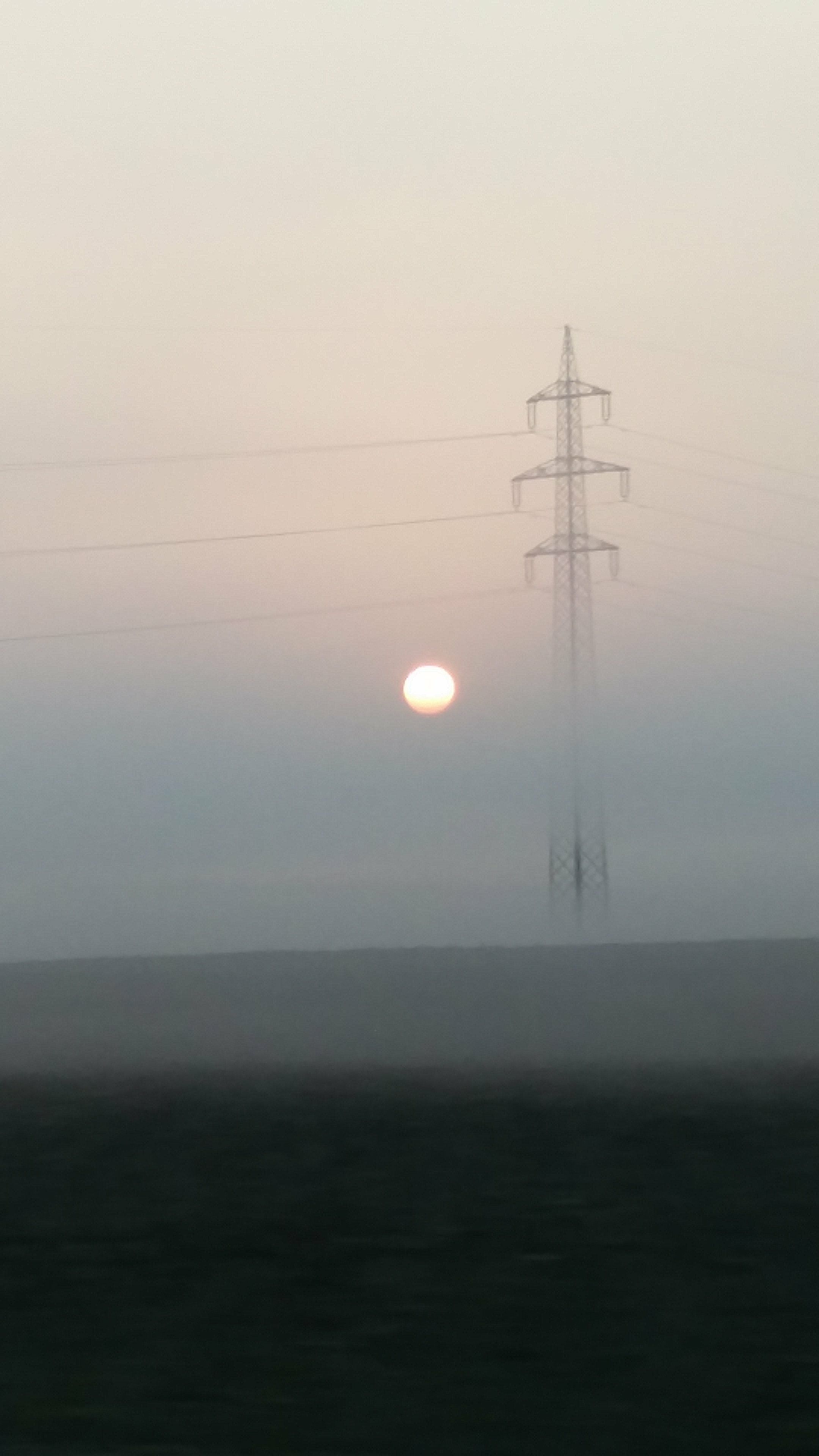 A misty sunrise