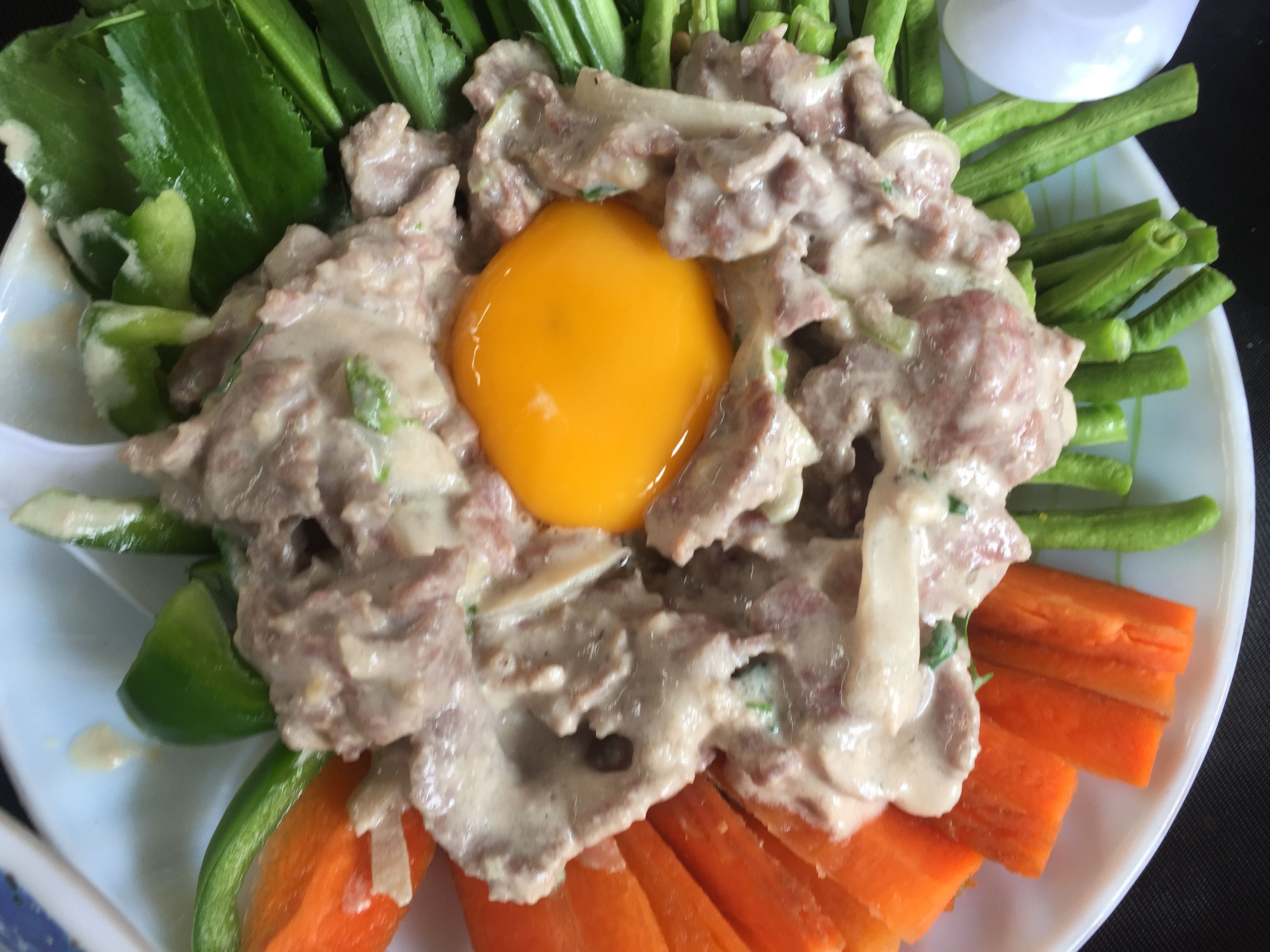 Cambodian yummy food, Beef Salad​ NGO, Khmer food, Asian food