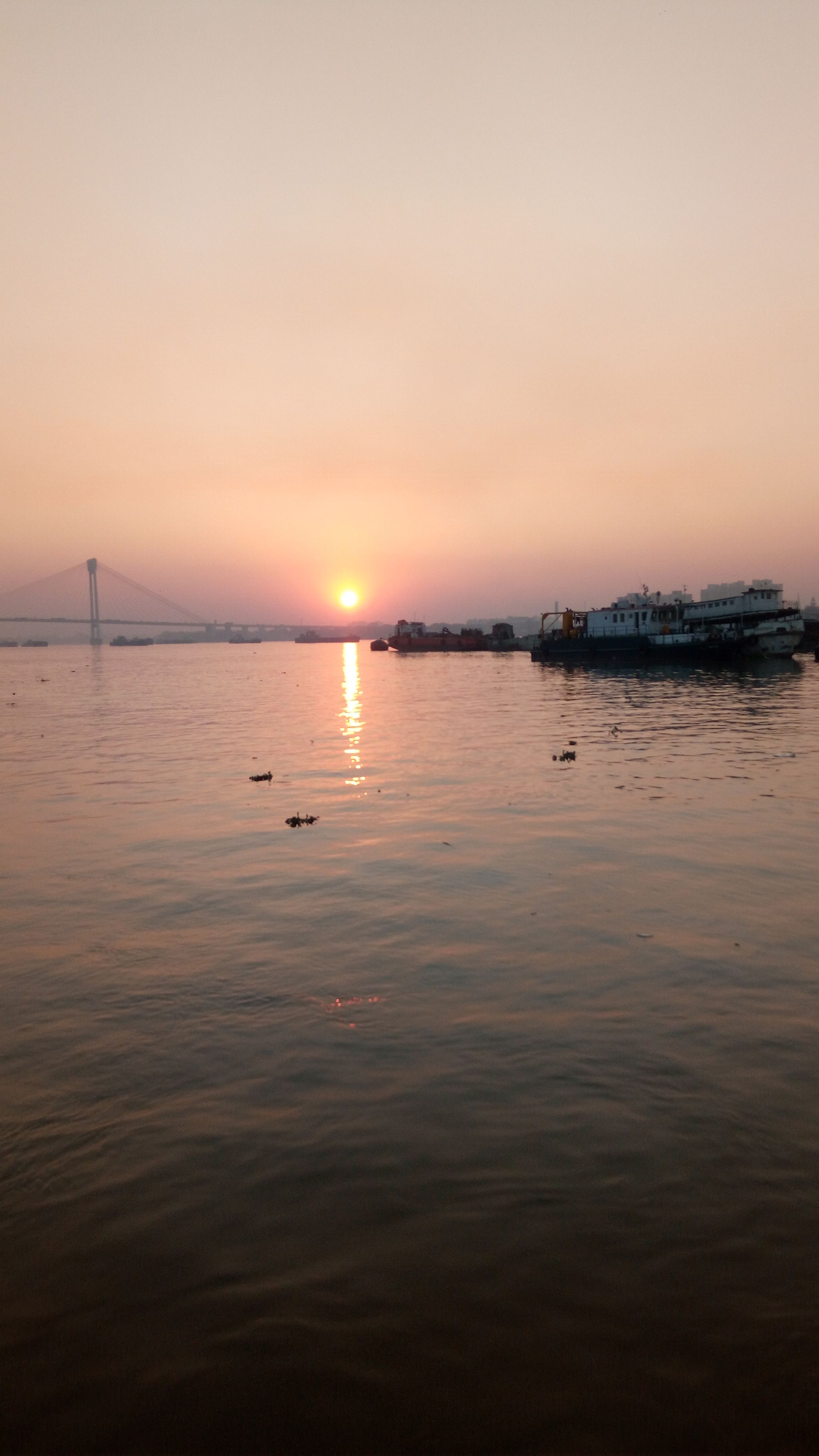 Sunset at Babu ghat kolkata....you will fall in love with it