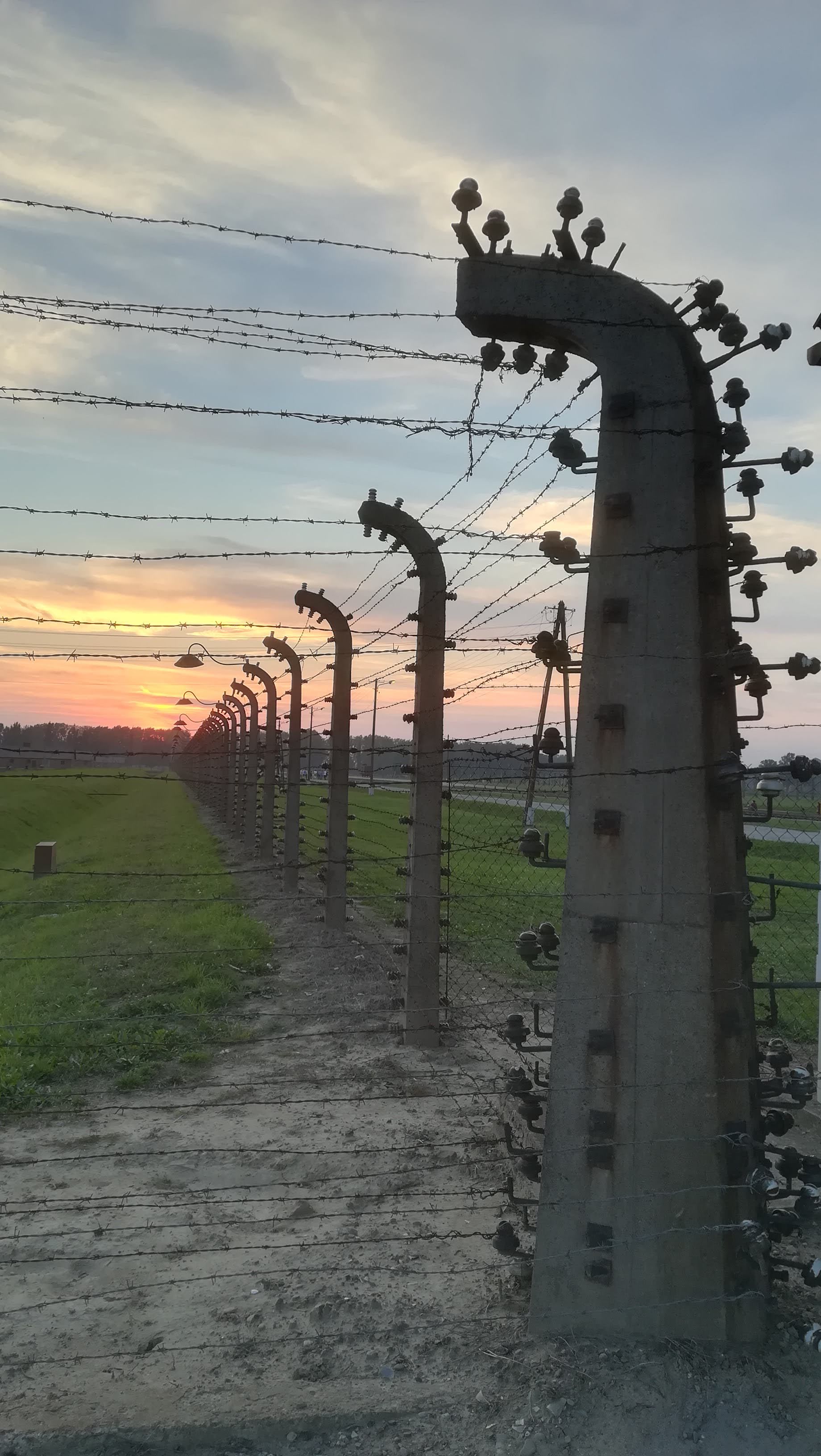 Caption: Sunset at Birkenau extermination camp - Local Guide @ermest