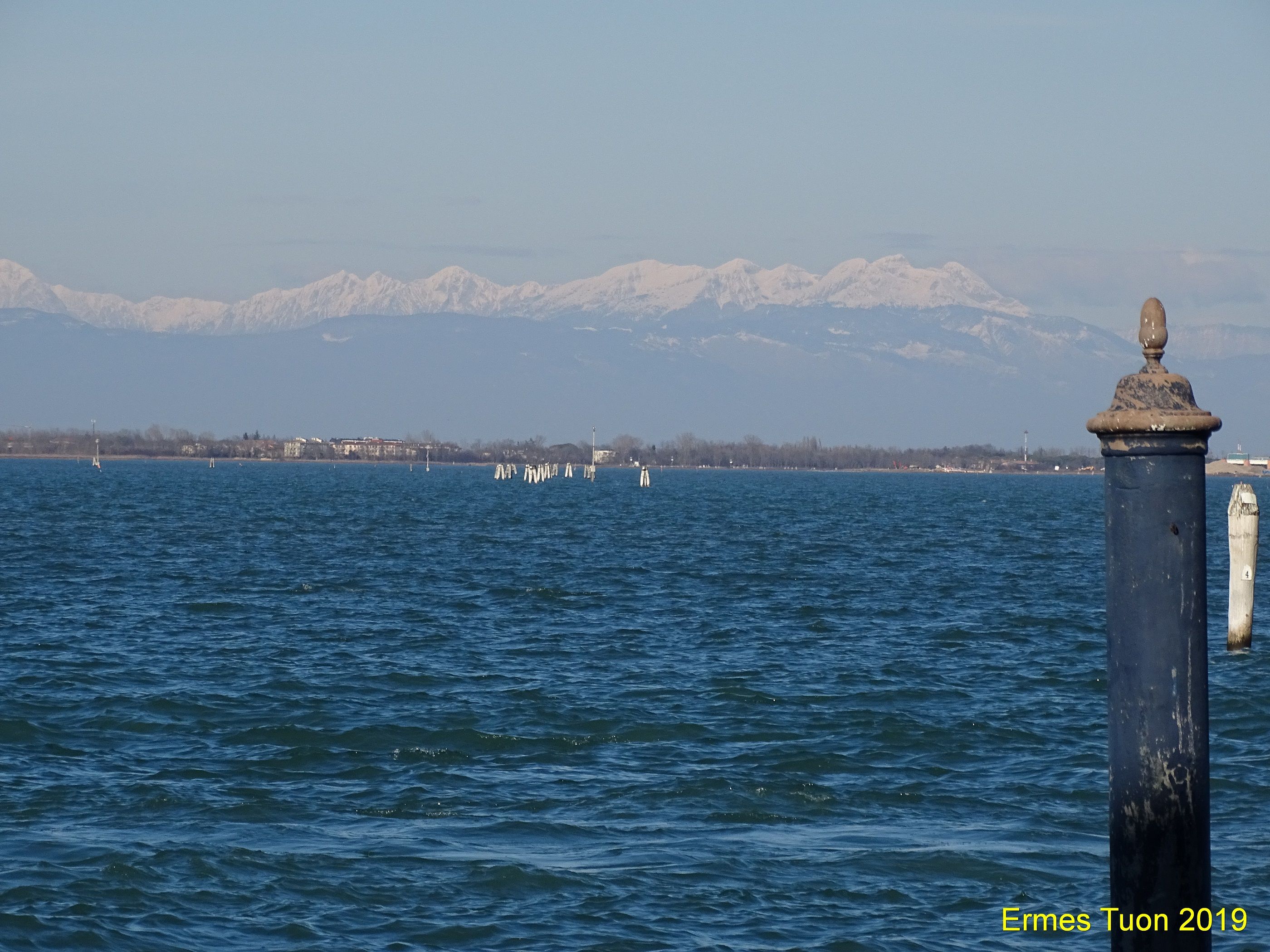 Caption: Dolomites view from the Venetian Lagoon - Local guide @ermest