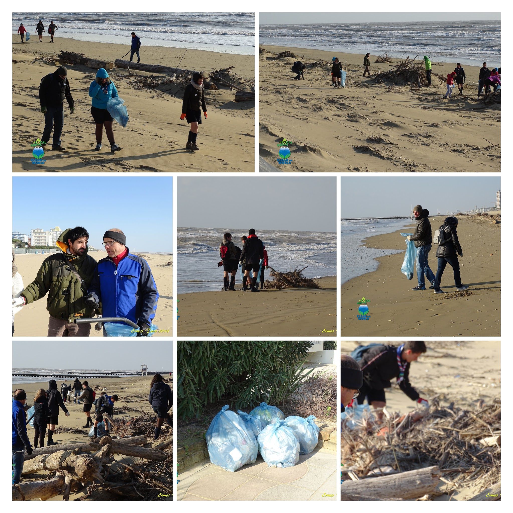 Caption - Volunteers cleaning the beach - Photo Credit: Local Guide @Ermest