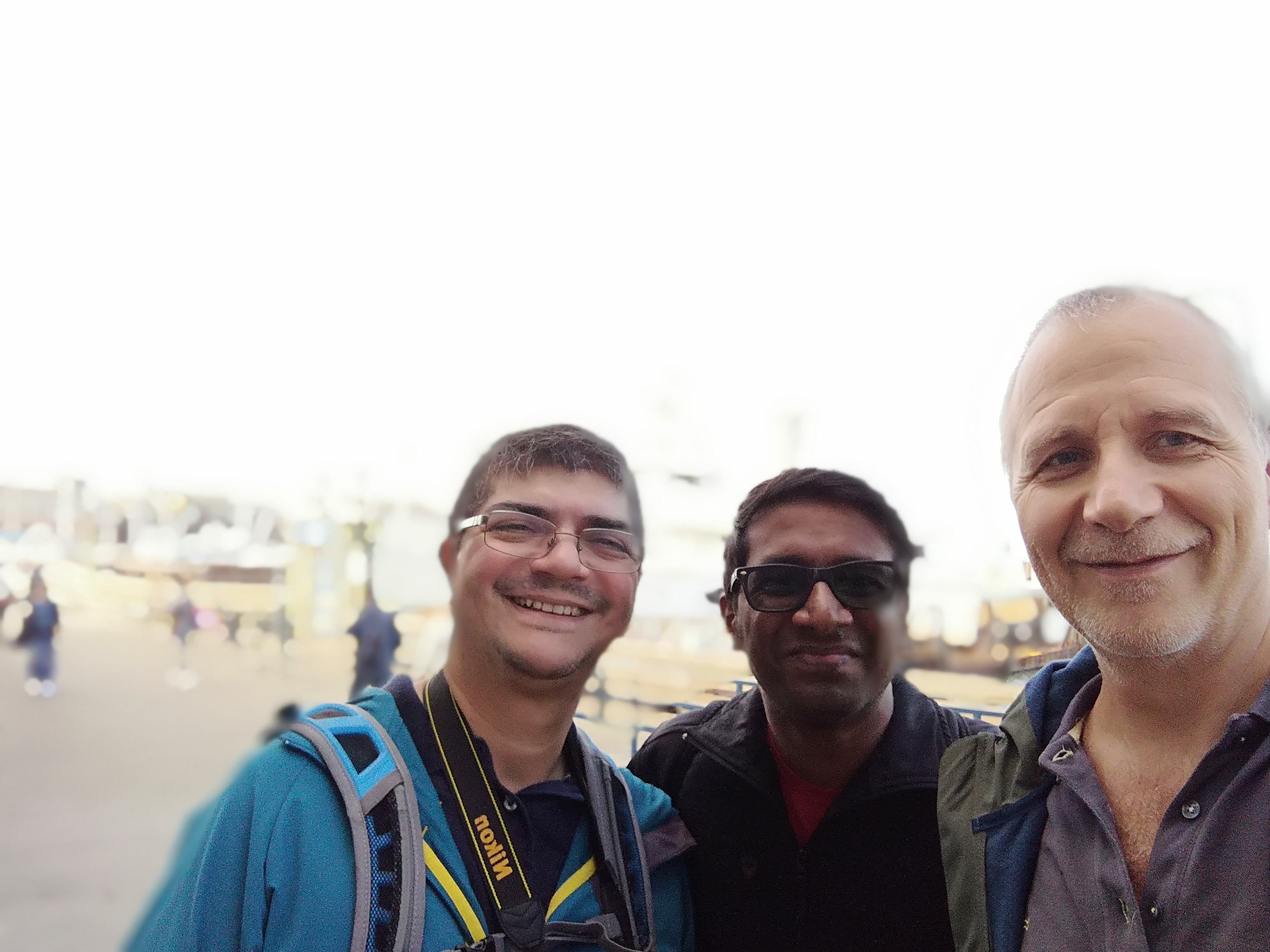Caption: Selfie in the morning for three Connect Moderators: @FaridMonti - @IlankocanT - @ermest