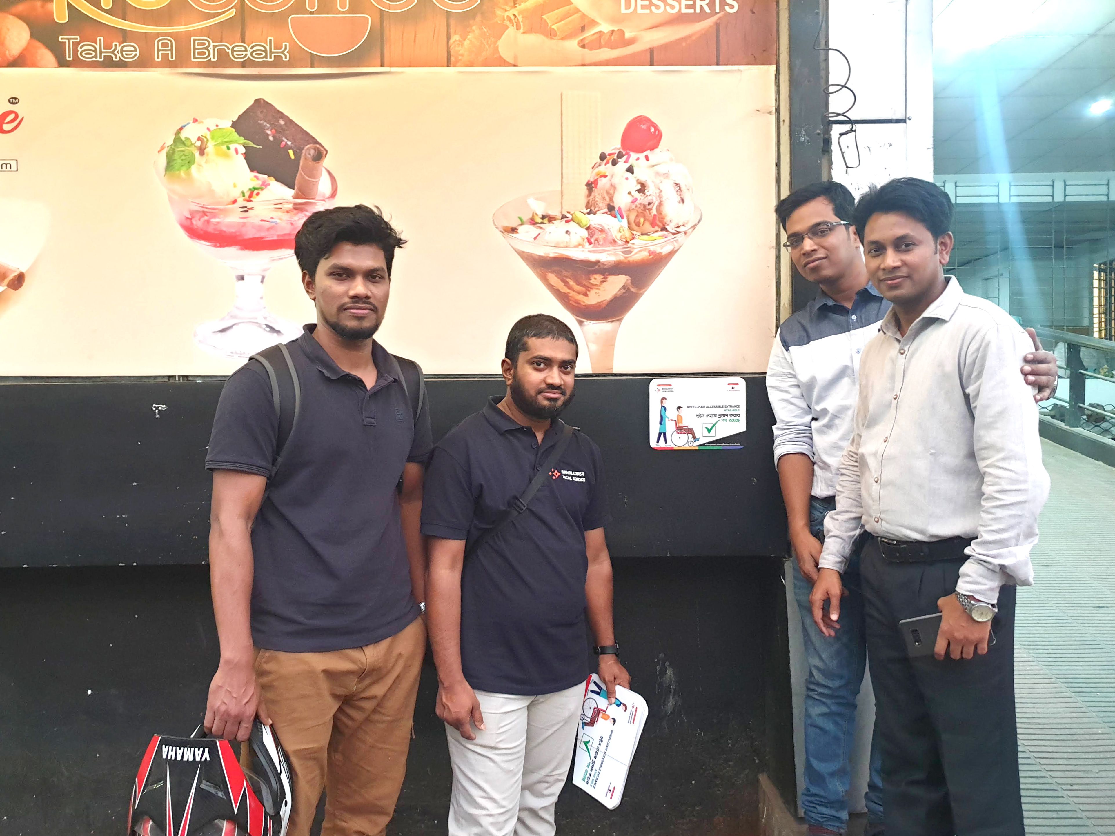 After Evening We Visit Lot's Of Restaurant, Food Corner For Checking Accessibility Few of Them Have Accessibility And Other Don't Have. So We Explain About Necessity of This Accessibility Then They Understand and Committed to Make Accessibility Soon.