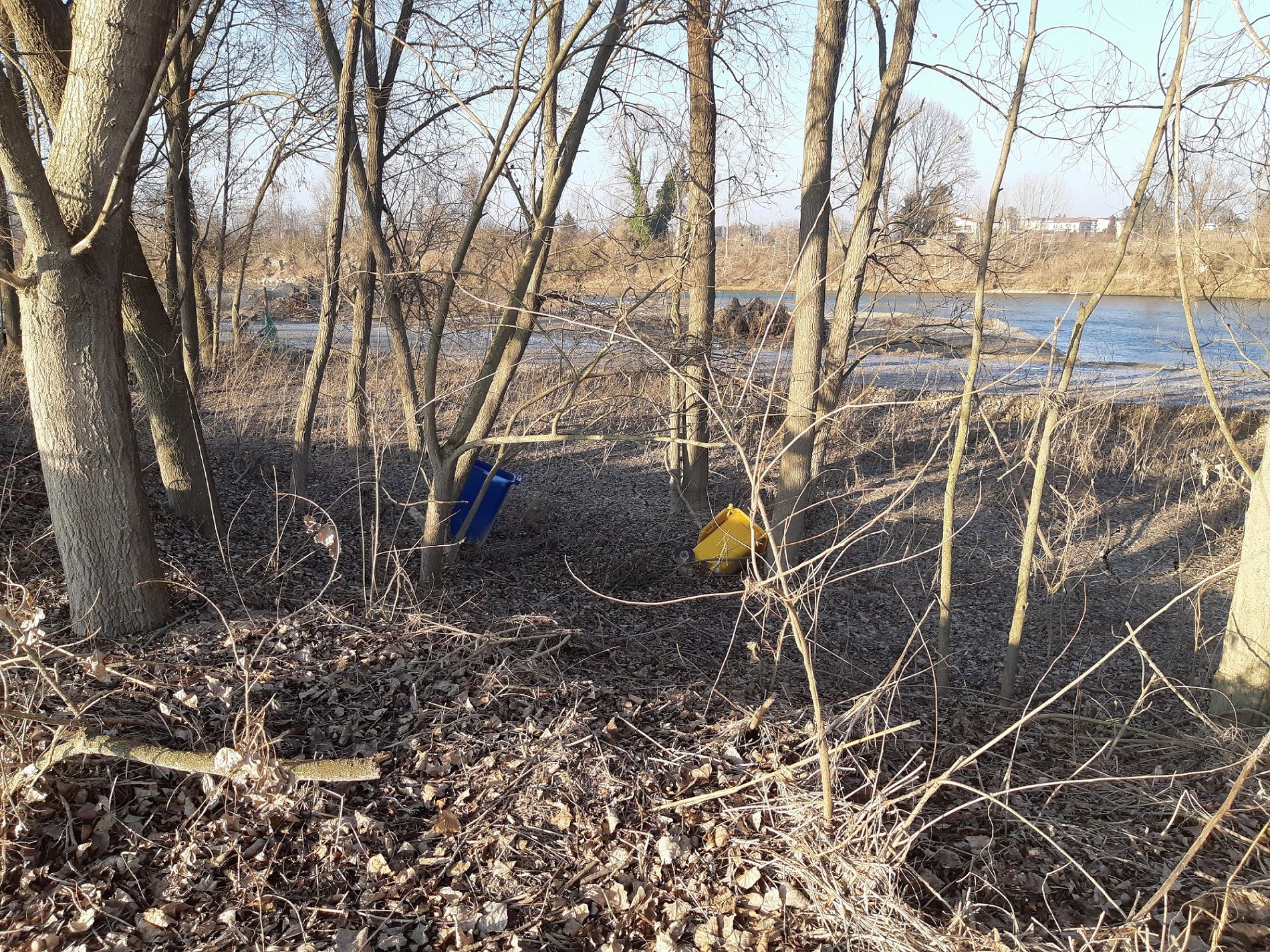 Plastic along the river