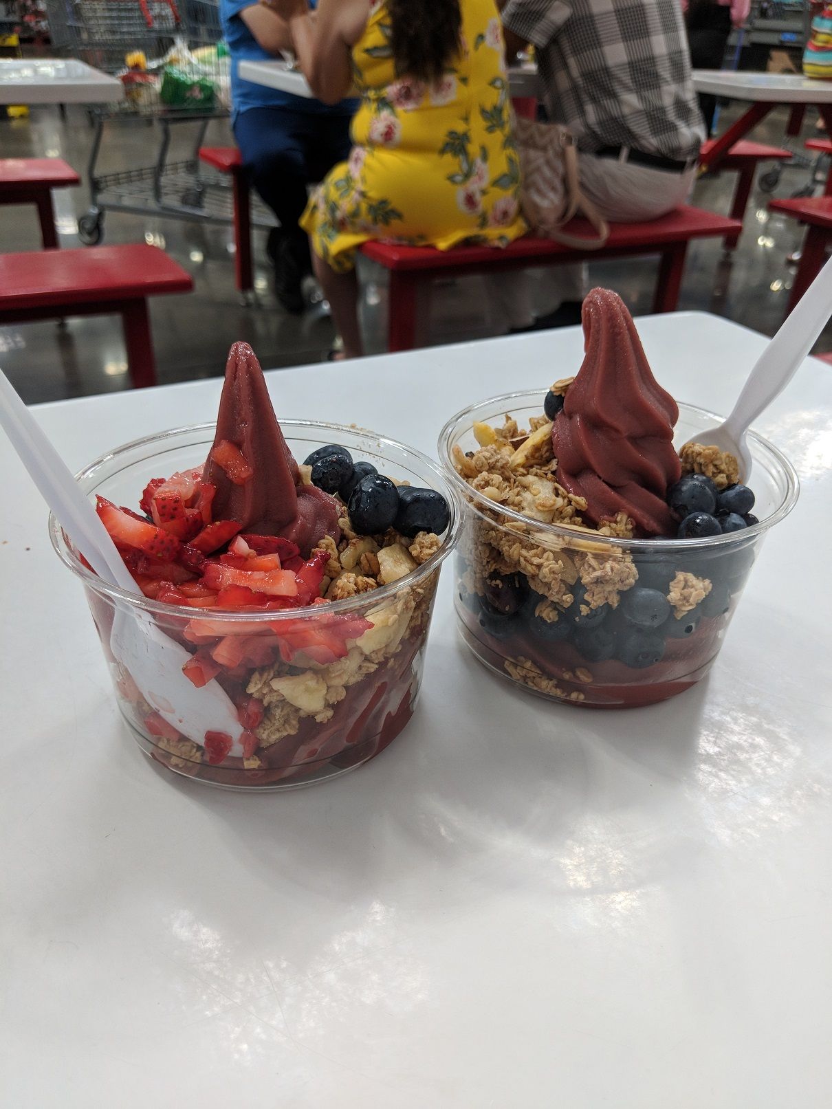 The acai bowls for my friend and I.