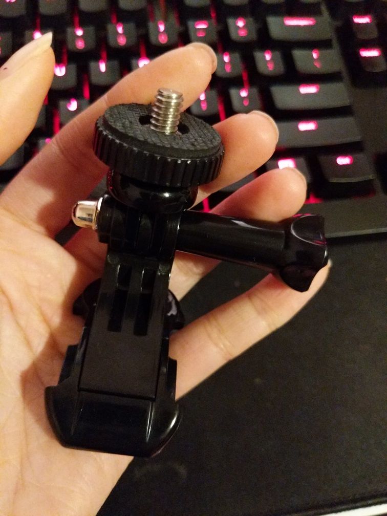Tripod mount attached to the GoPro Buckle
