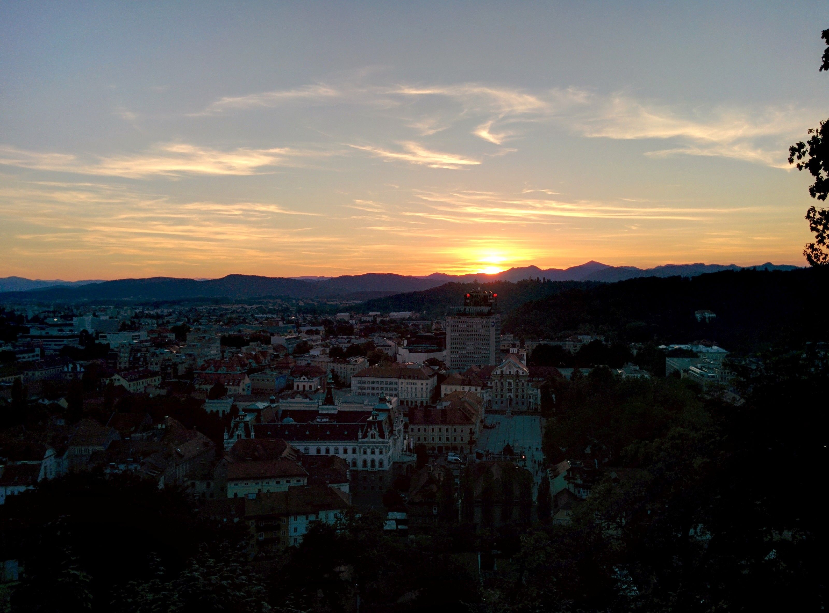 Sunset from Ljubljana Castle