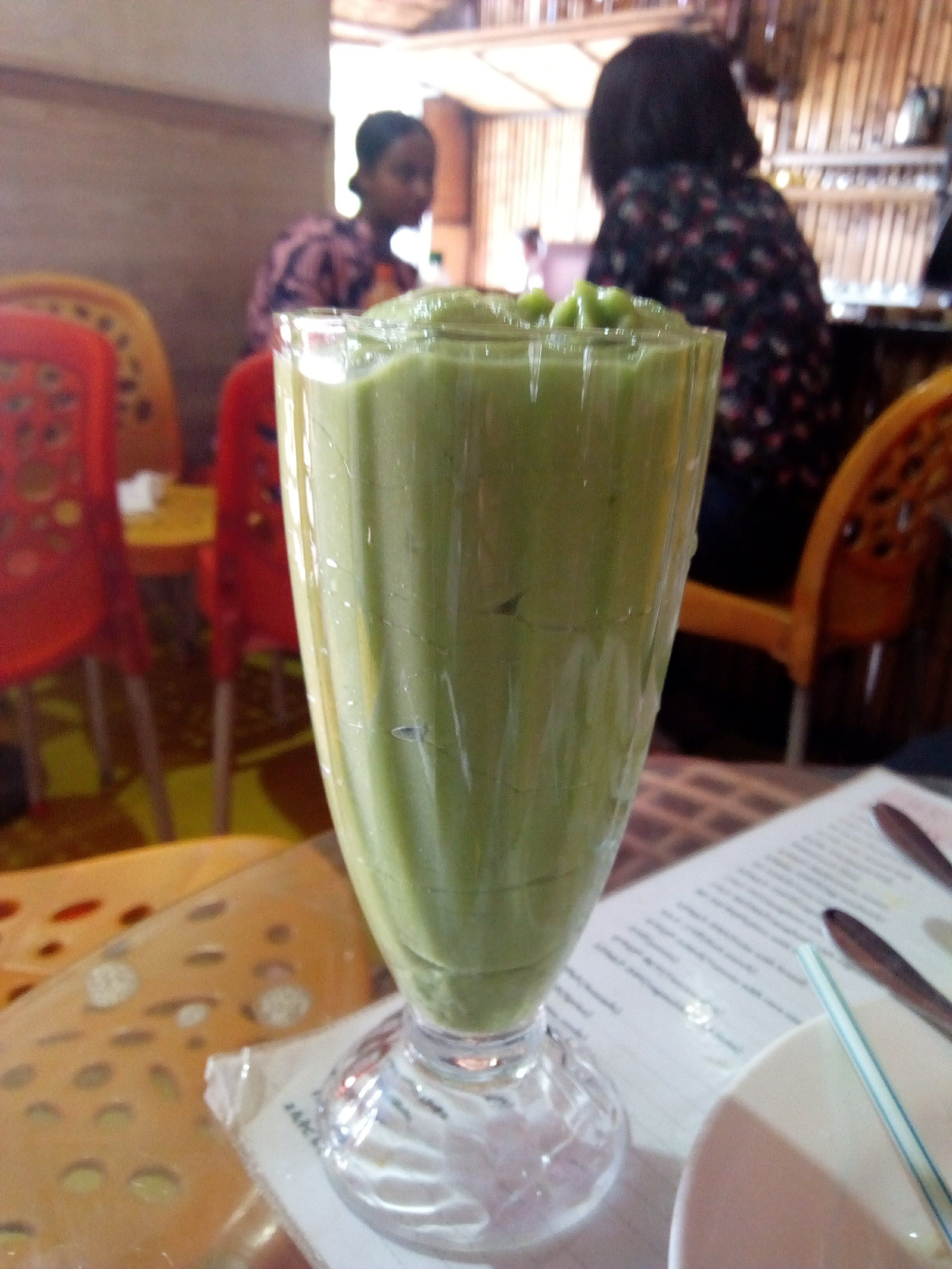 Avocado smoothie; there are fruit shops everywhere