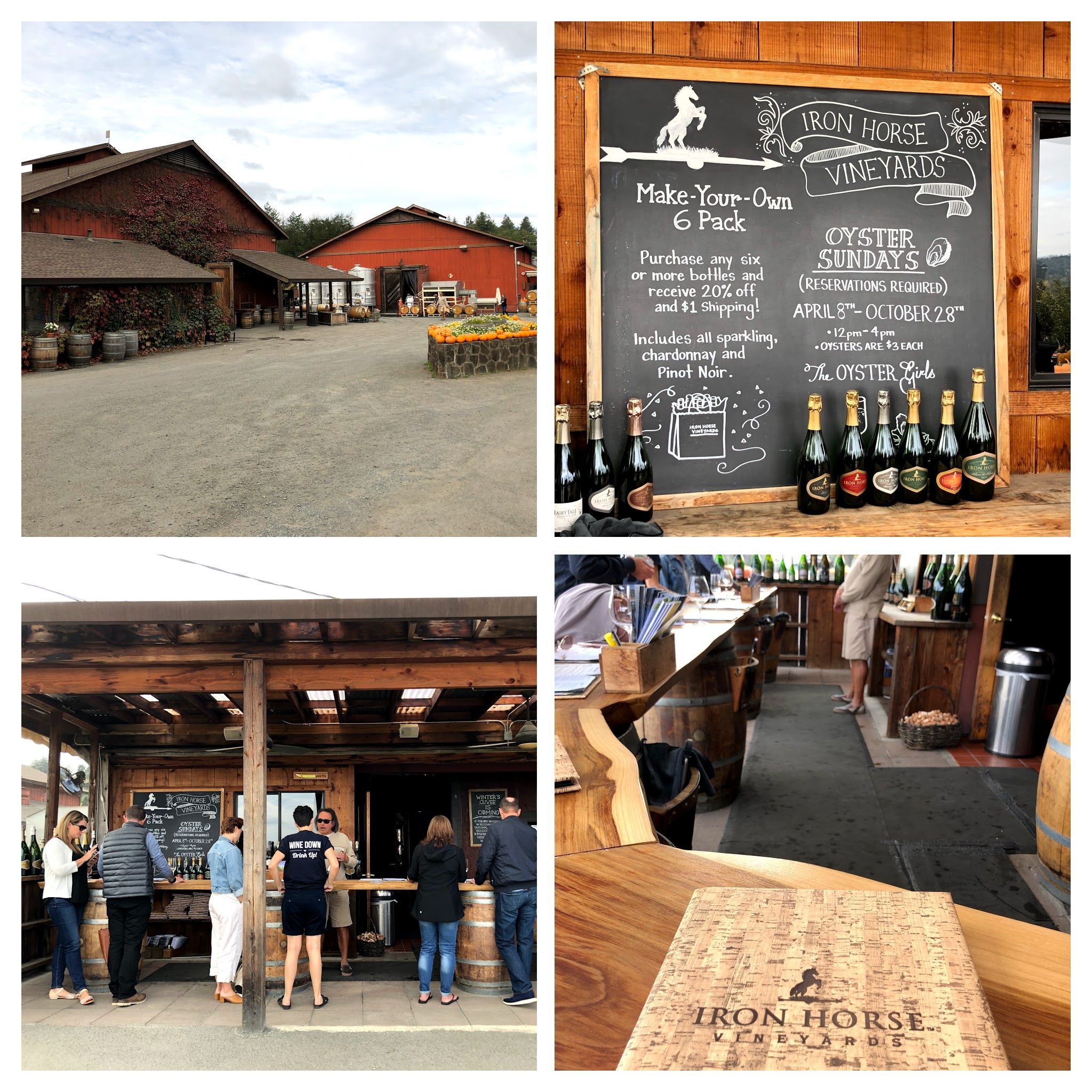Iron Horse Vineyards is a small, working winery. Photo Collage Credit: @KarenVChin