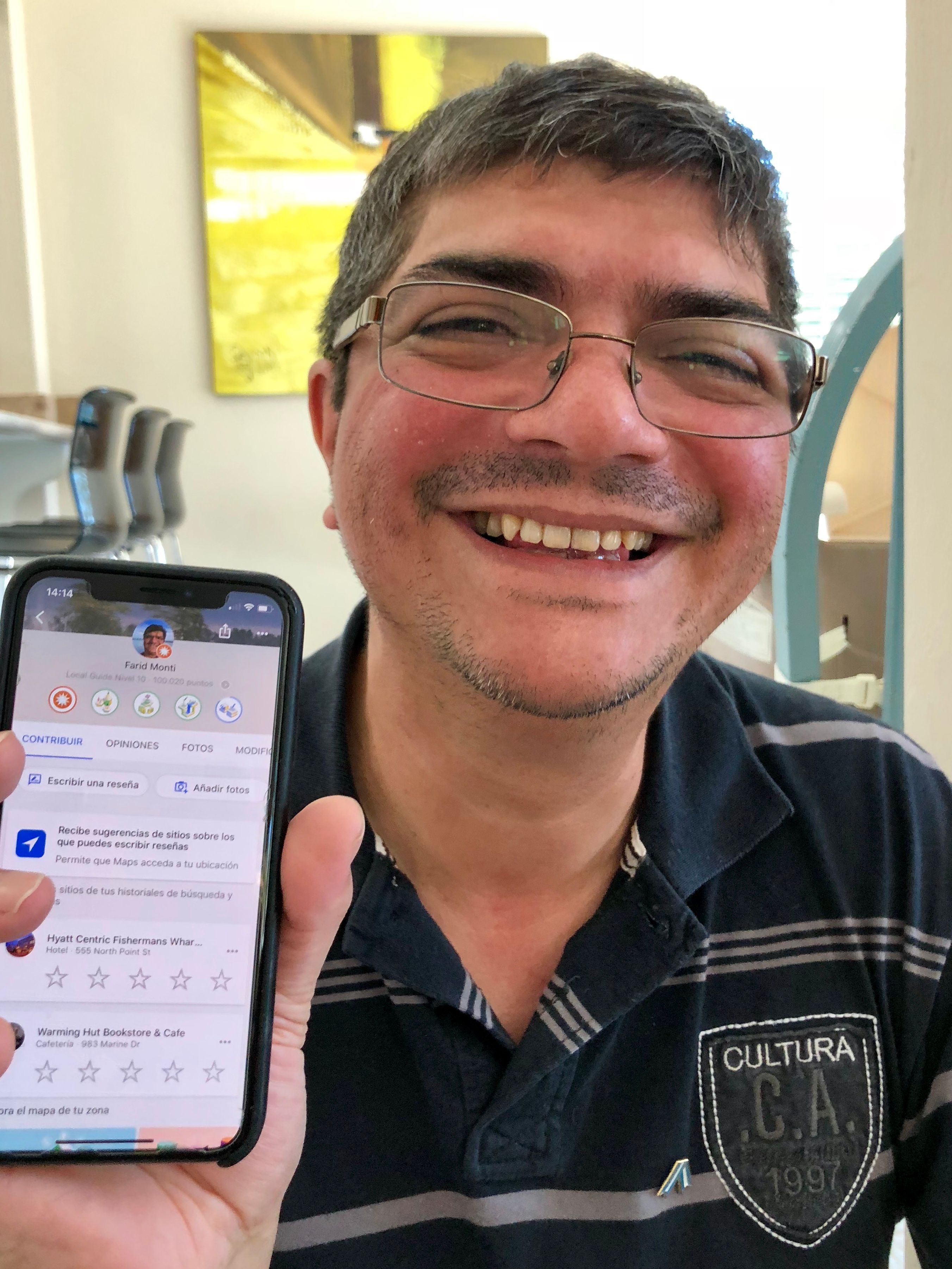 Reaching Level 10 during his time during Connect Live 2018 @faridmonti proudly showing his new Local Guides status