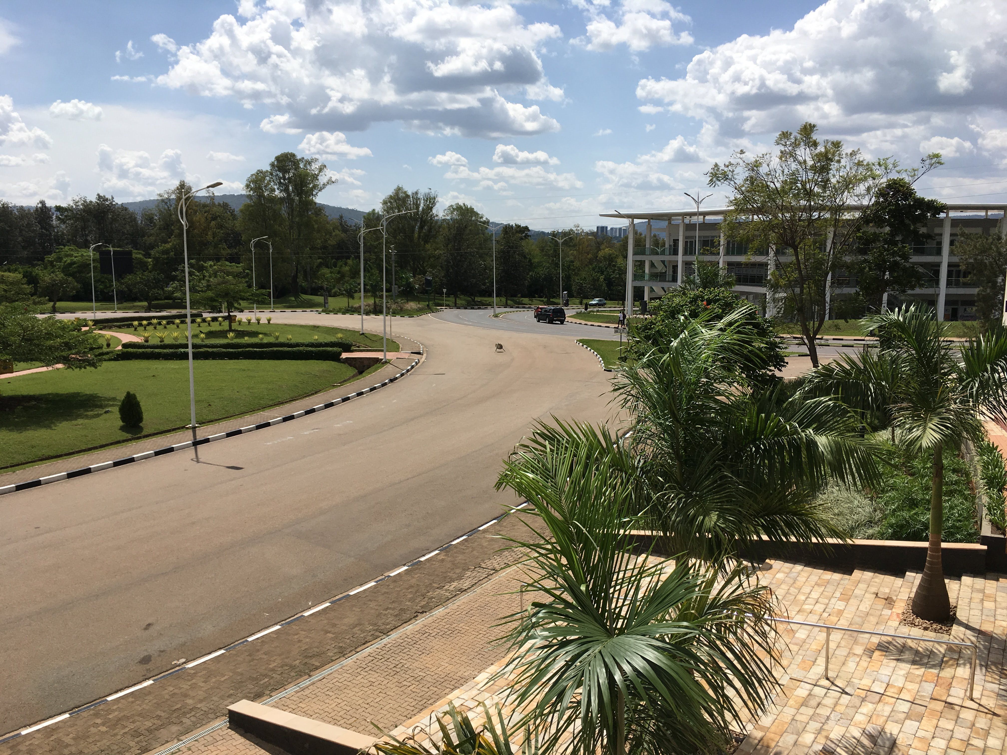 A view from A building on the side of Kigali Car free day route