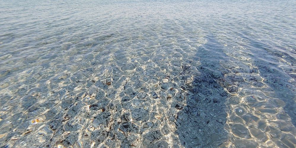 Crystalline water of "Le Saline" beach