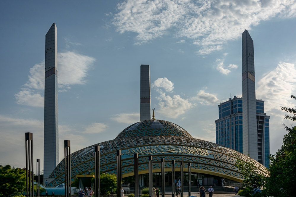 Mother's Heart Mosque named after Aimani Kadyrova. Republic of Chechnya