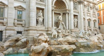Trevi Fountain, completed in 1762 on an initial project by Gianlorenzo Bernini.
