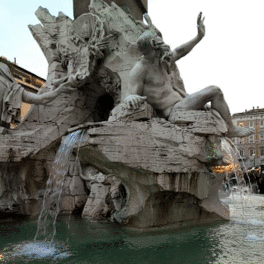 Fountain of the Four Rivers in Piazza Navona, Gian Lorenzo Bernini (1650)