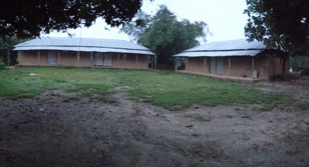 A Non-Government Primary School made with clay and tin shades