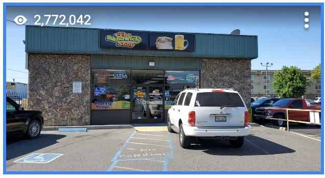 Caption: @RobertGEsayz's Star Photo of The Sandwich Shop uploaded onto Google Maps on 2019-06-06 and showing star views of 2,772,042 as at 2022-10-18