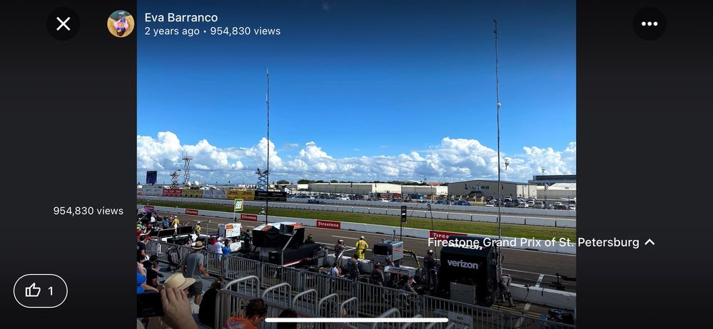 Caption: @EvaBar's Star Photo of Firestone Grand Prix of St. Petersburg uploaded onto Google Maps on 2020-10-25 and showing star views of 954,830 as at 2022-12-16
