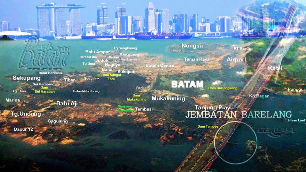 Pulau Batam 20 mill di perbatasan Singapore