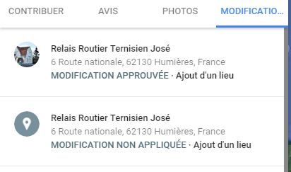 Capture écran ajout Relais Routier Ternisien José non appliqué approuvé.JPG