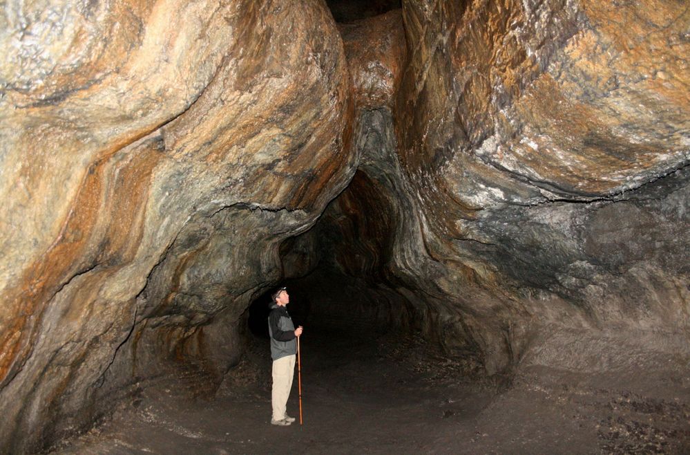 Inside a  Lava Tube,  near Mnt St. Helens