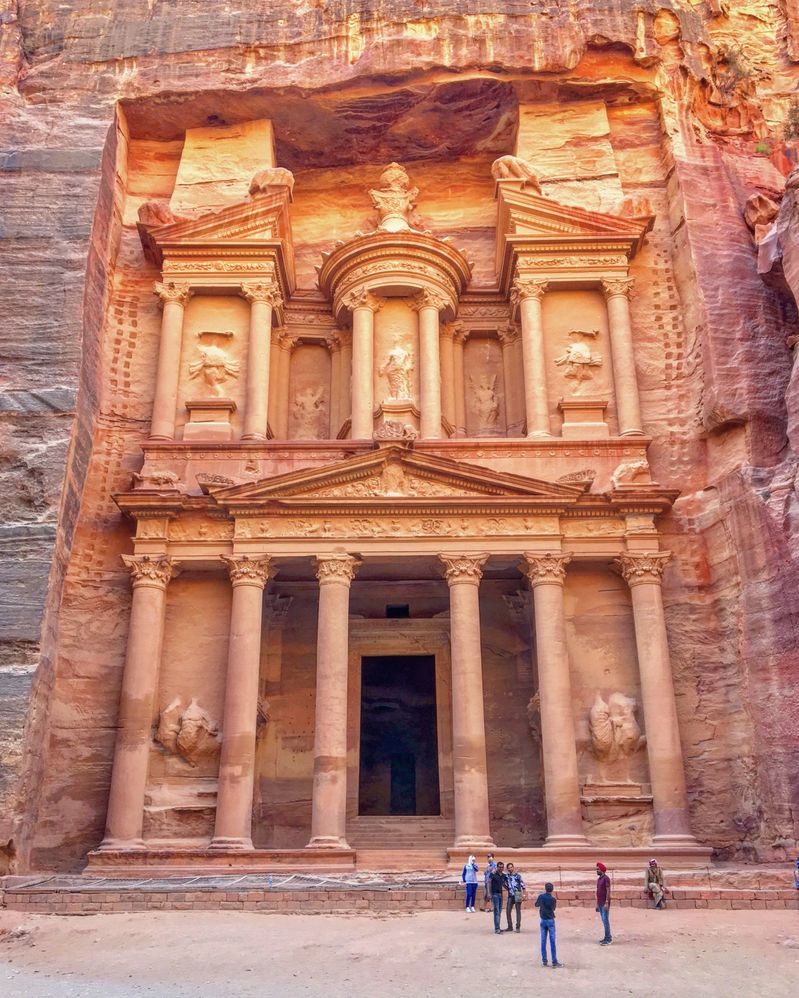 Caption: Petra archaeological site in Jordan