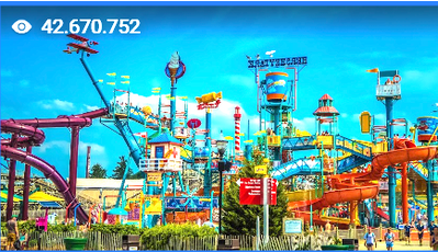 Caption: @FlyingTimo's Star Photo of Hersheypark uploaded onto Google Maps on 2019-08-01 and showing star views of 42,670,752 as at 2023-04-21