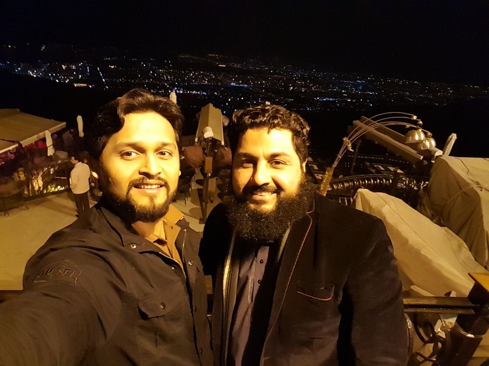 With Sajjad, Monal Restaurant at a hilltop in Islamabad, Pakistan