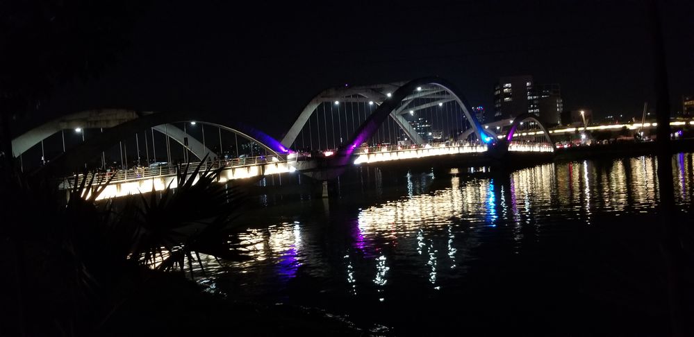 Night view of beautiful  Hatirjheel..!