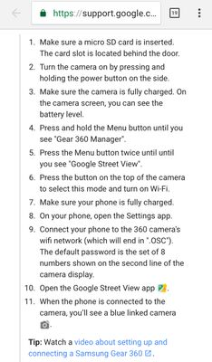 This guide isn't work with the new Samsung Gear 360 2017 Model