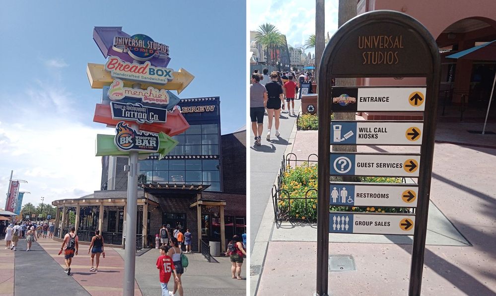 Indicators at the Universal Studios in Orlando